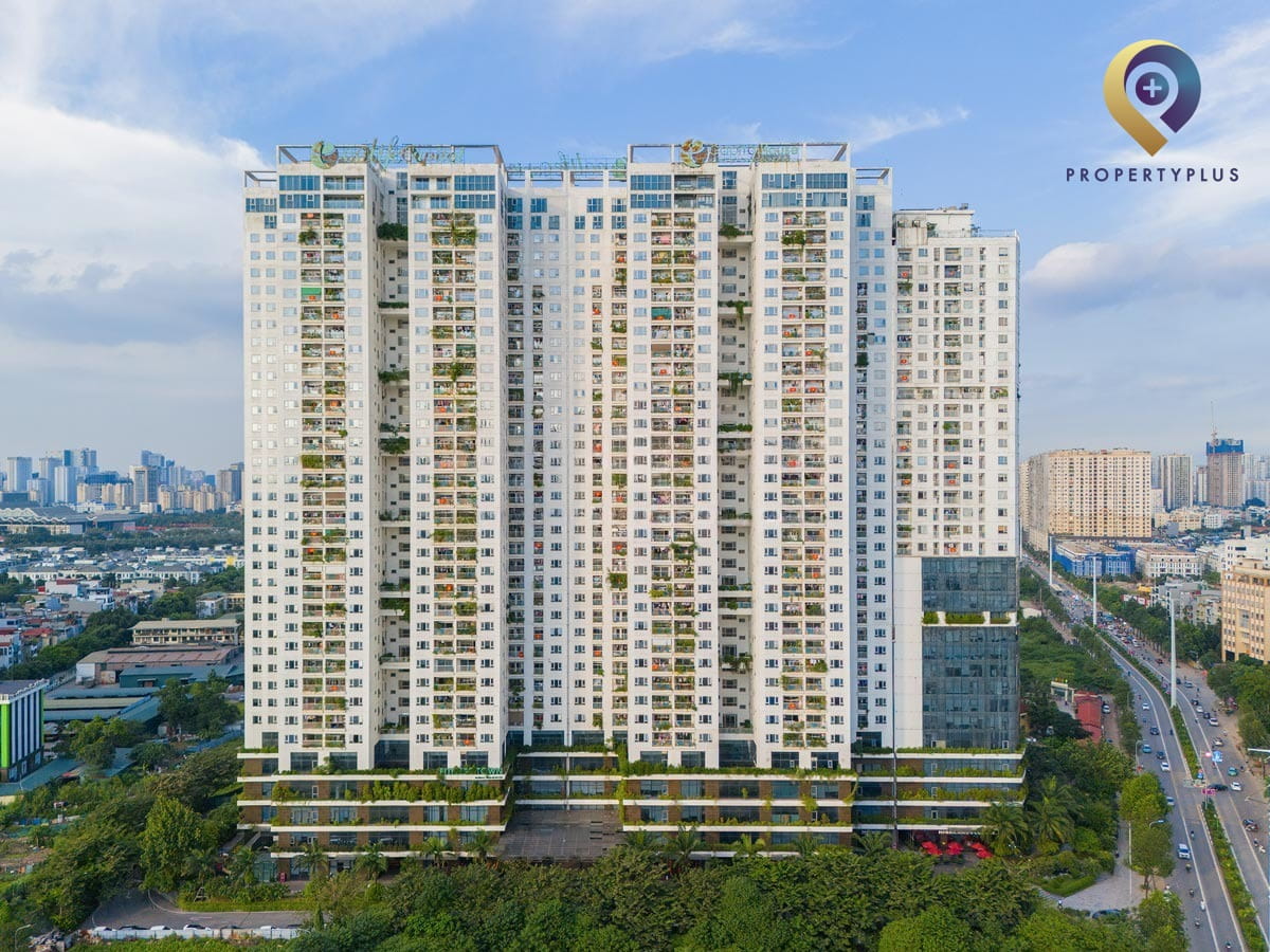 Toàn cảnh mặt ngoài tòa nhà Ecolife Capitol tại Nam Từ Liêm, Hà Nội - hình ảnh từ Property Plus